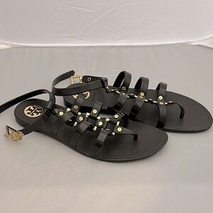 Tory Burch Black Gladiator Sandals